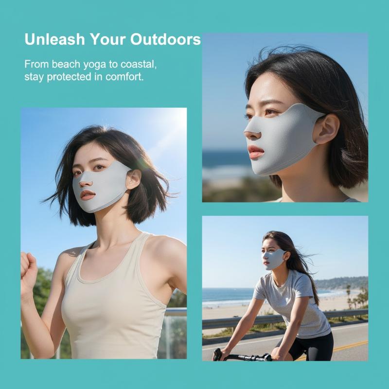 Kids Face Mask - 2PCS Modern Lightweight Cooling Silk Mask