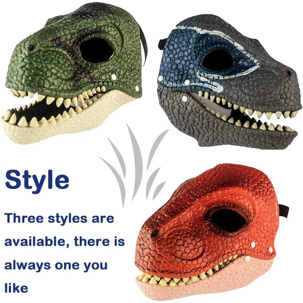Kids Face Mask - Halloween Dinosaur Mask Horror Dinosaur Headgear