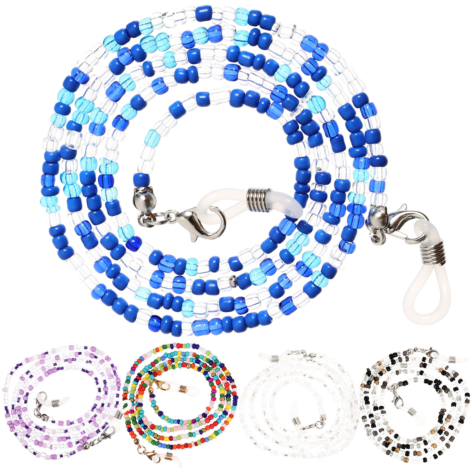Mask Chain Holder - 5Pcs Glasses Chain for Women Beaded