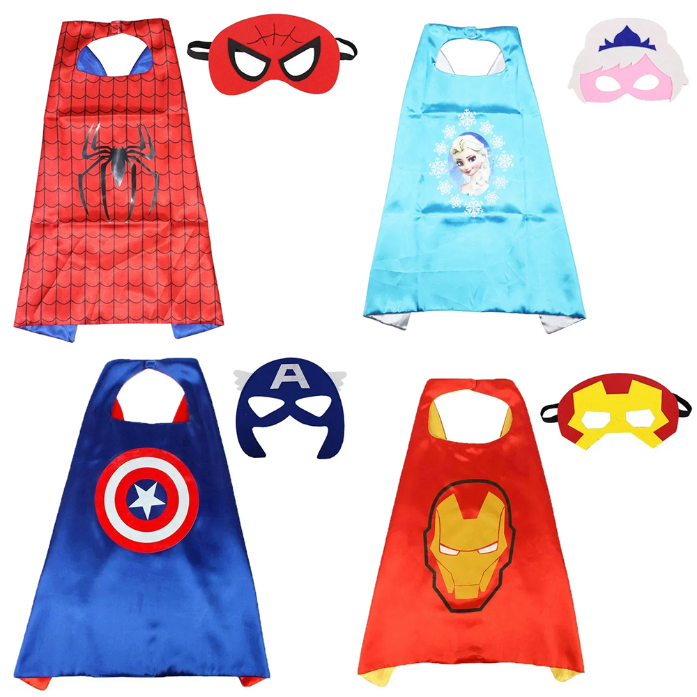 Kids Face Mask - Super Hero Masquerade Spiderman Mask Cape