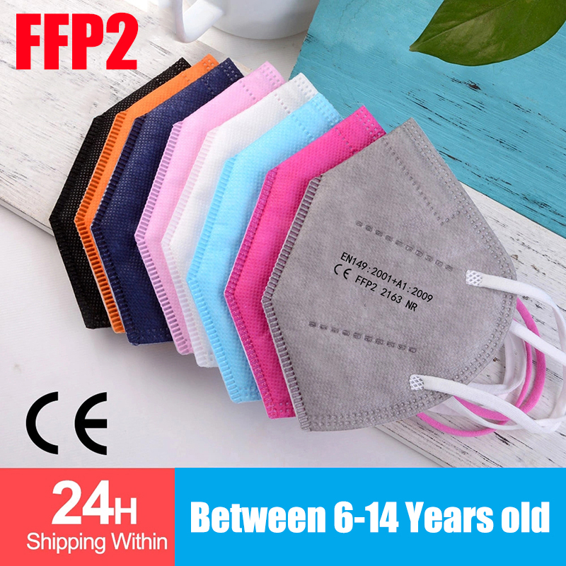 100pcs Kids mascarillas fpp2 B - Black Face Mask Pack บทวิจารณ์และราคา