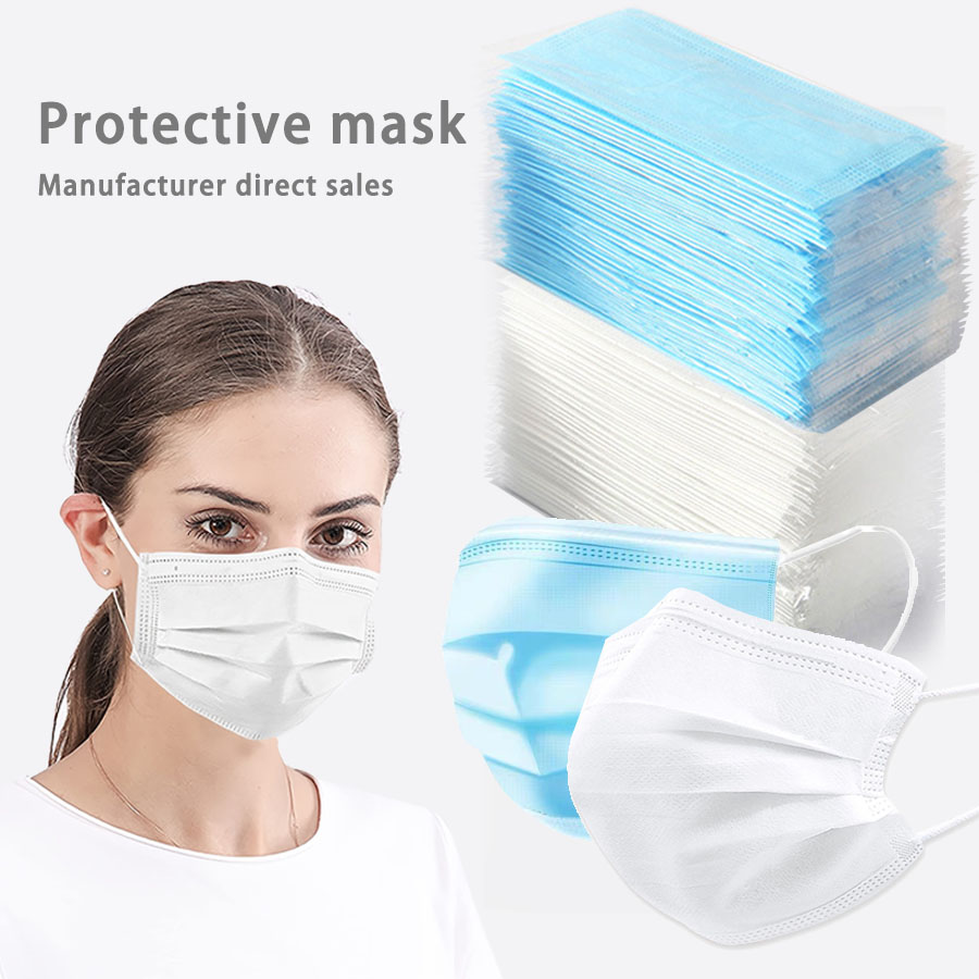 50/100Pcs Disposable Mask for  - Disposable Mask Blue บทวิจารณ์และราคา