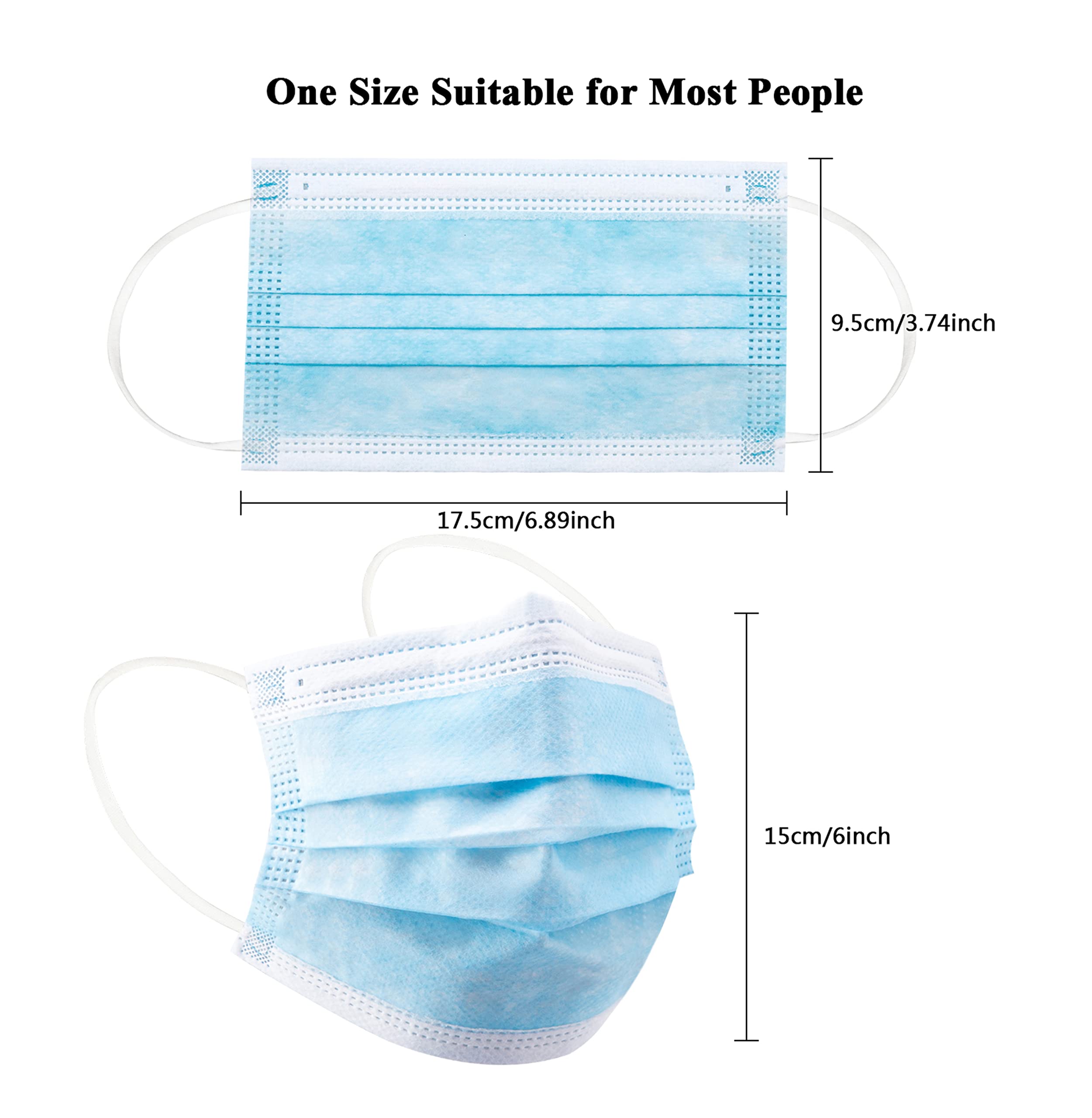 50/100Pcs Disposable Mask for  - Disposable Mask Blue บทวิจารณ์และราคา