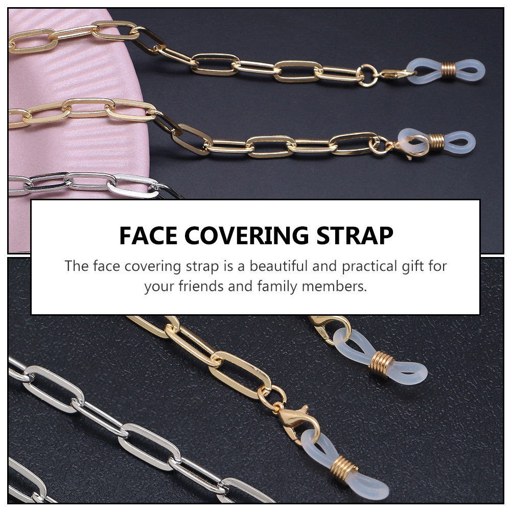Gold Mask Lanyard Metal Face C - Mask Chain Holder บทวิจารณ์และราคา