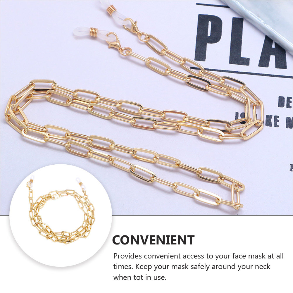 Gold Mask Lanyard Metal Face C - Mask Chain Holder บทวิจารณ์และราคา