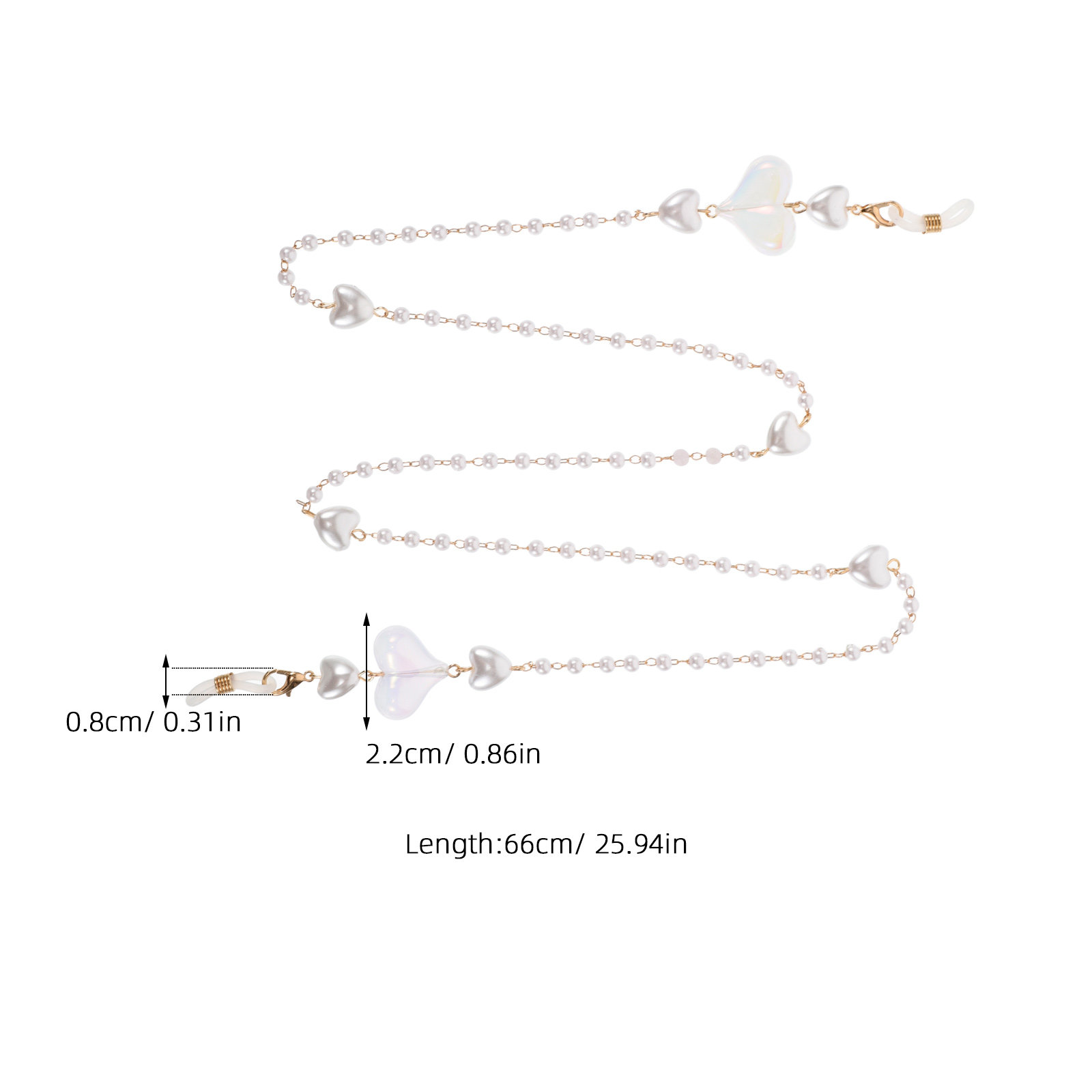 Peach Heart Mask Chain Stylish - Mask Chain Holder บทวิจารณ์และราคา