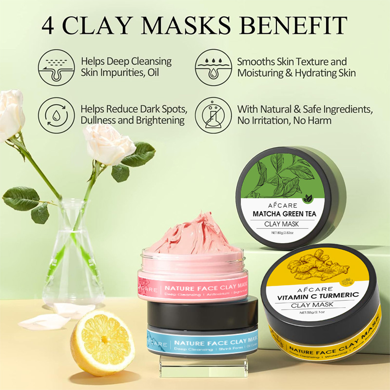 4 Pcs Clay Facial Mask Set Tur - Dust Mask Construction บทวิจารณ์และราคา