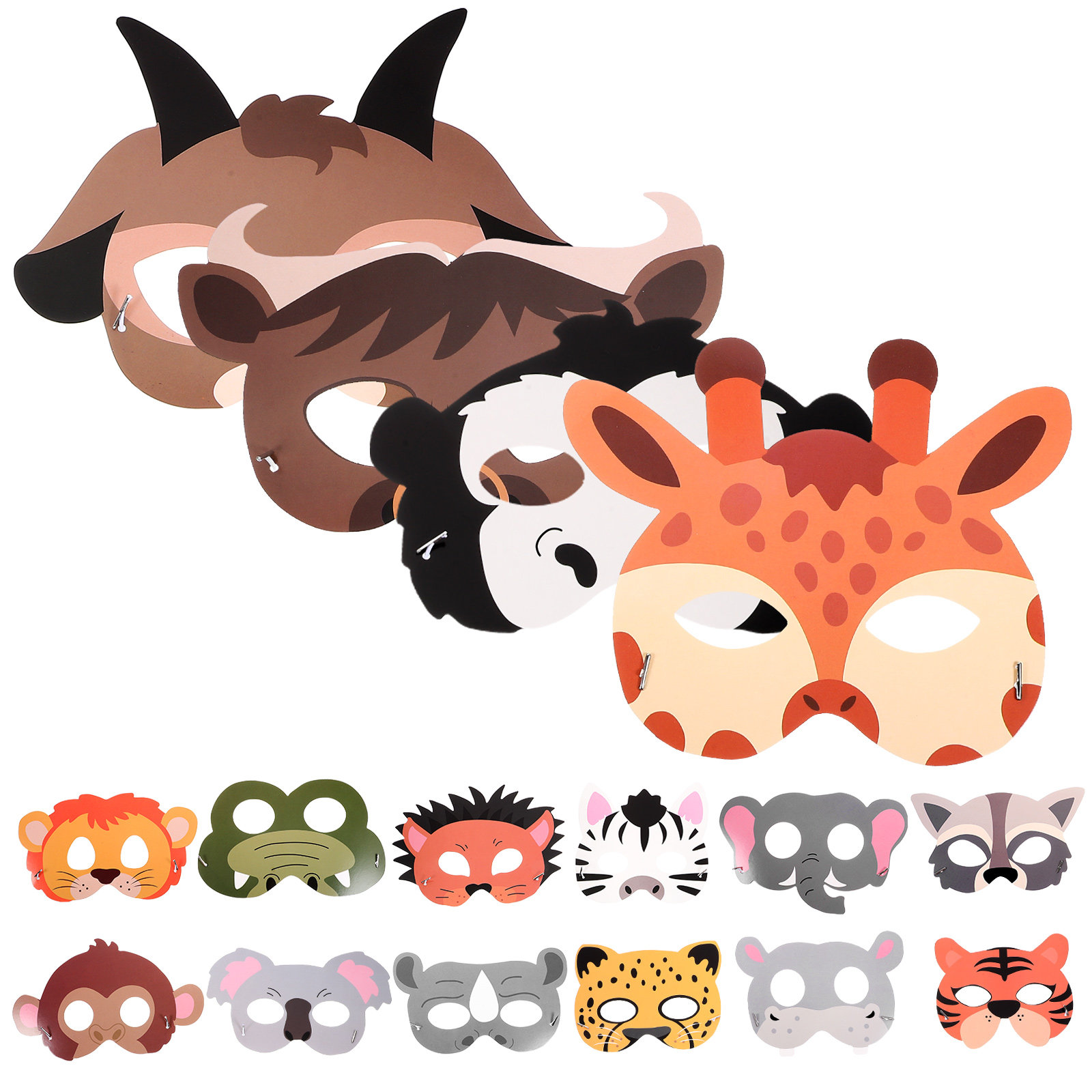 16Pcs Animal Paper Masks for K - Kids Face Mask บทวิจารณ์และราคา