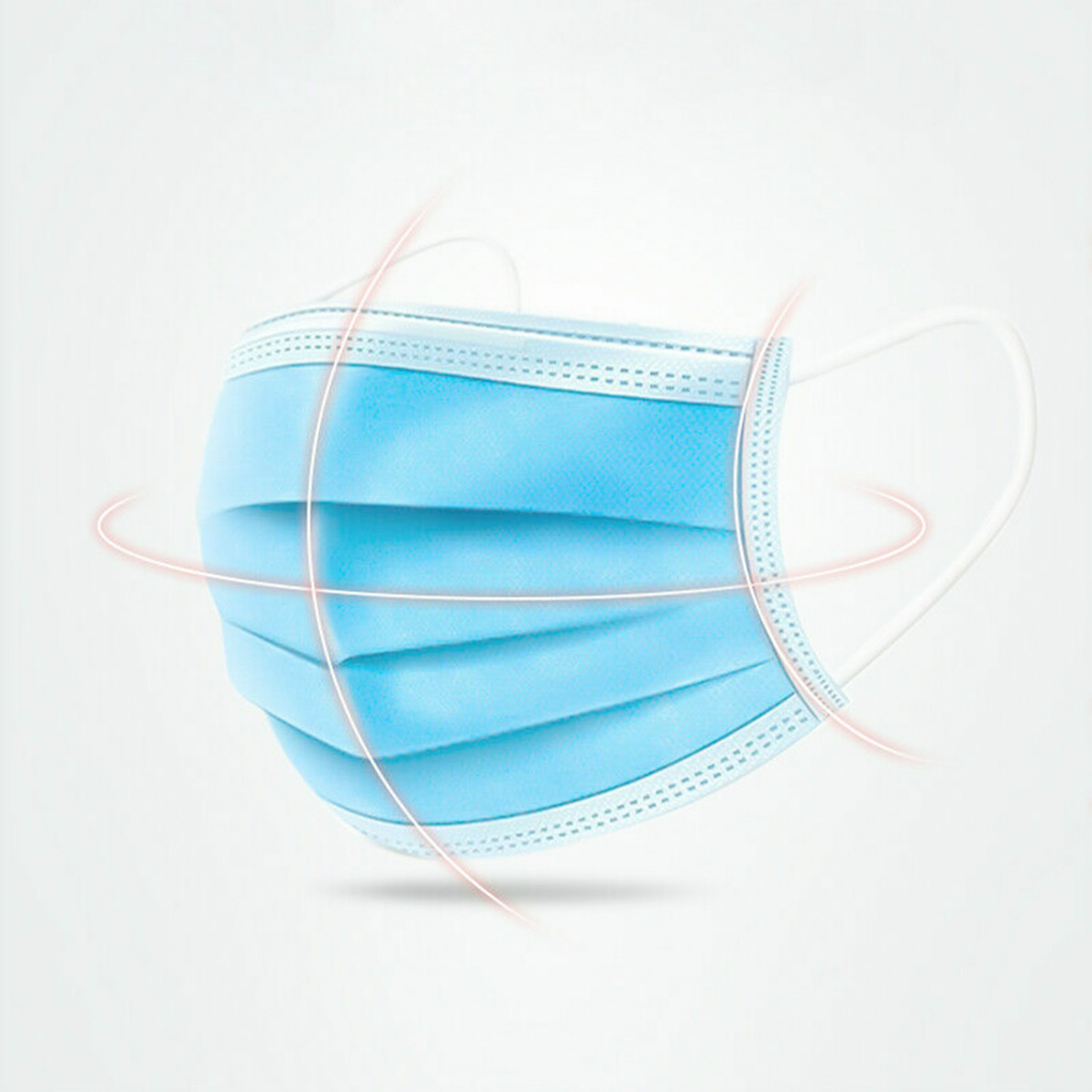 50piece Safe And Professional  - Disposable Mask Blue บทวิจารณ์และราคา