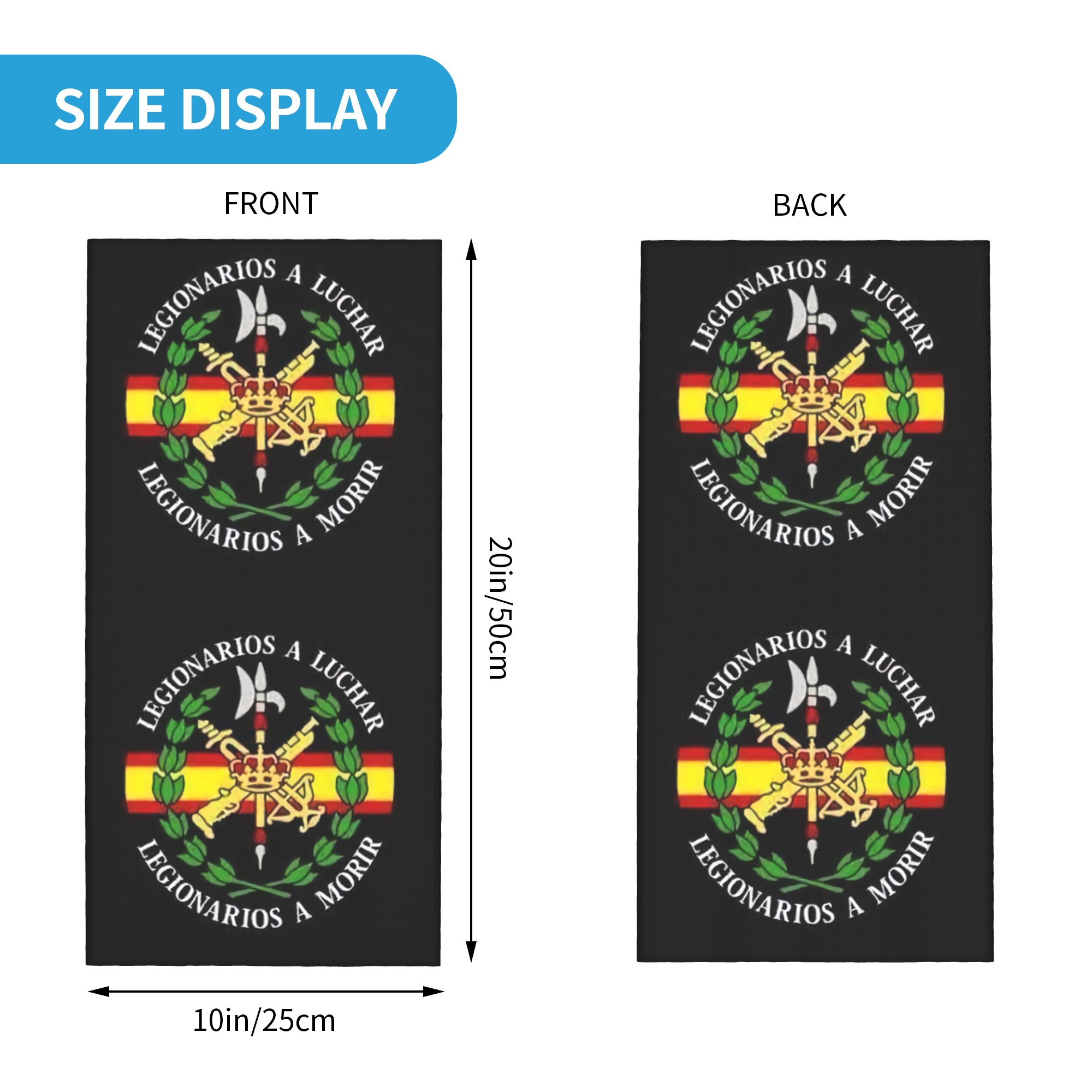 Custom Spanish Legion Bandana  - Neck Gaiter Face Cover บทวิจารณ์และราคา