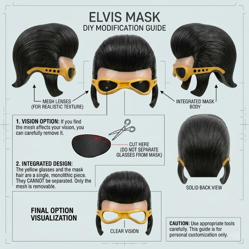 Halloween Latex Half Face Elvi - Respirator Half Face บทวิจารณ์และราคา
