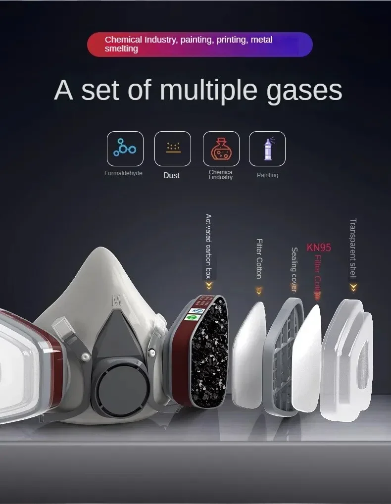 Original 6200 Respirator Reusa - Dust Mask Construction บทวิจารณ์และราคา