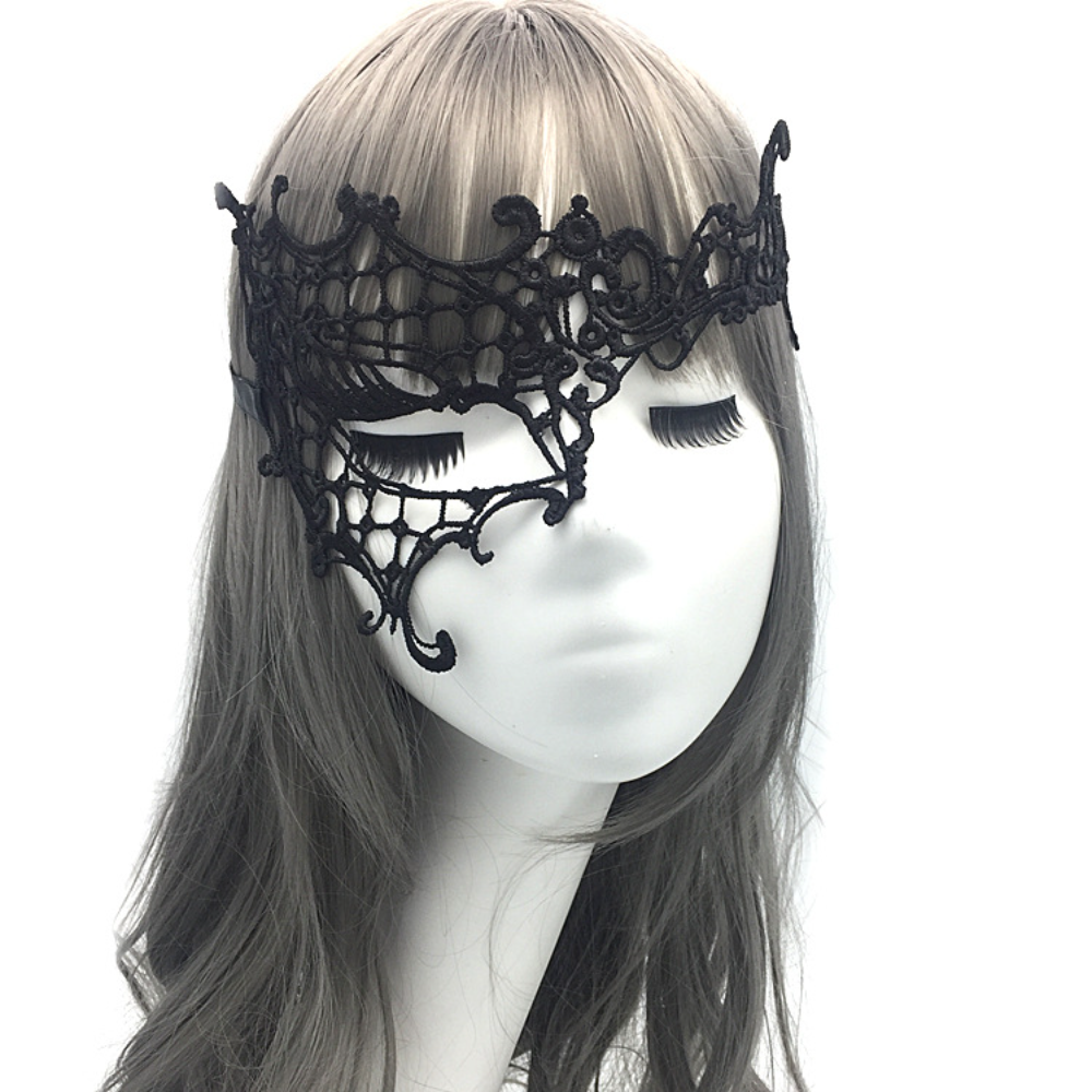 2pcs Elegant Black Lace Masque - Black Face Mask Pack บทวิจารณ์และราคา