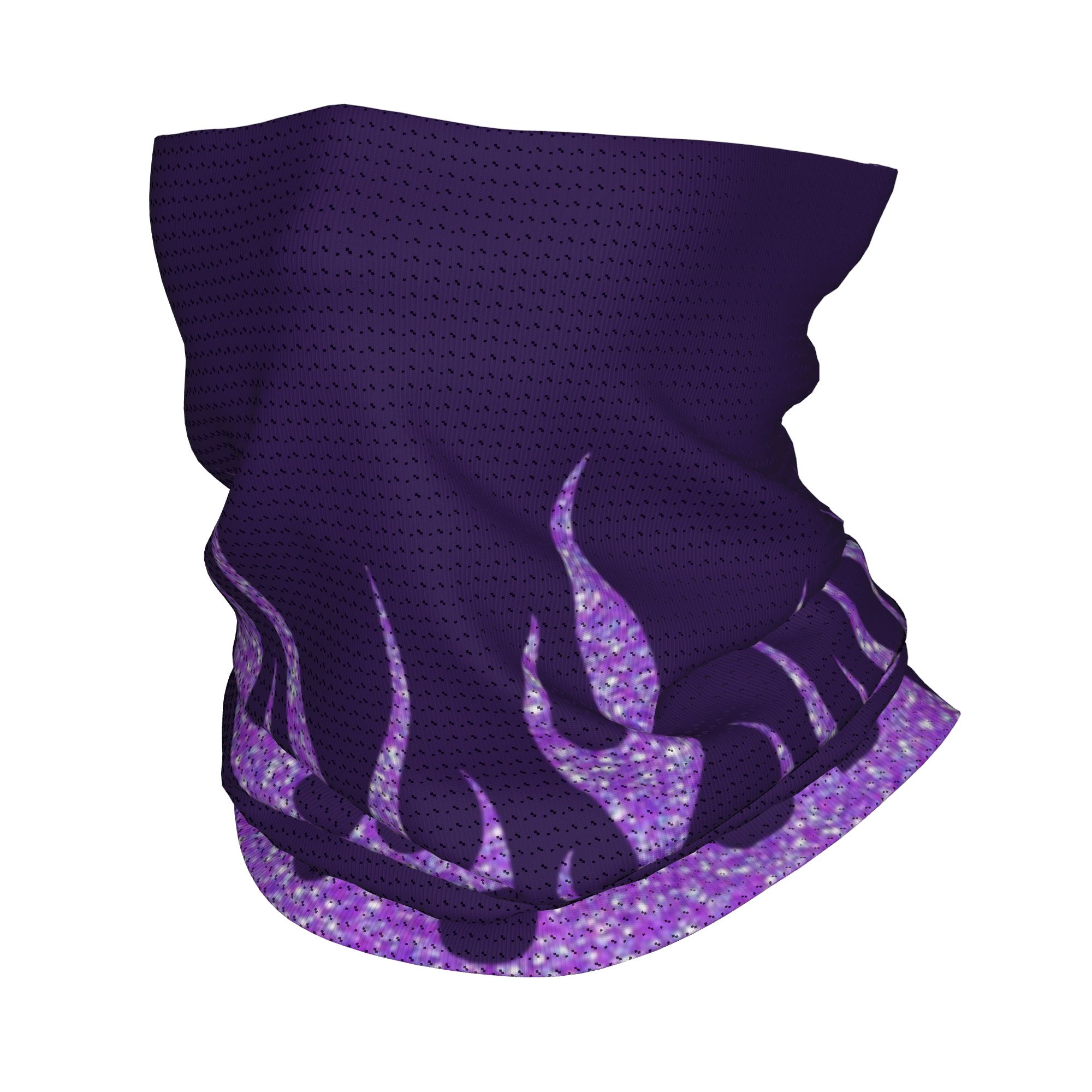 Custom Purple Glitter Flames B - Neck Gaiter Face Cover บทวิจารณ์และราคา