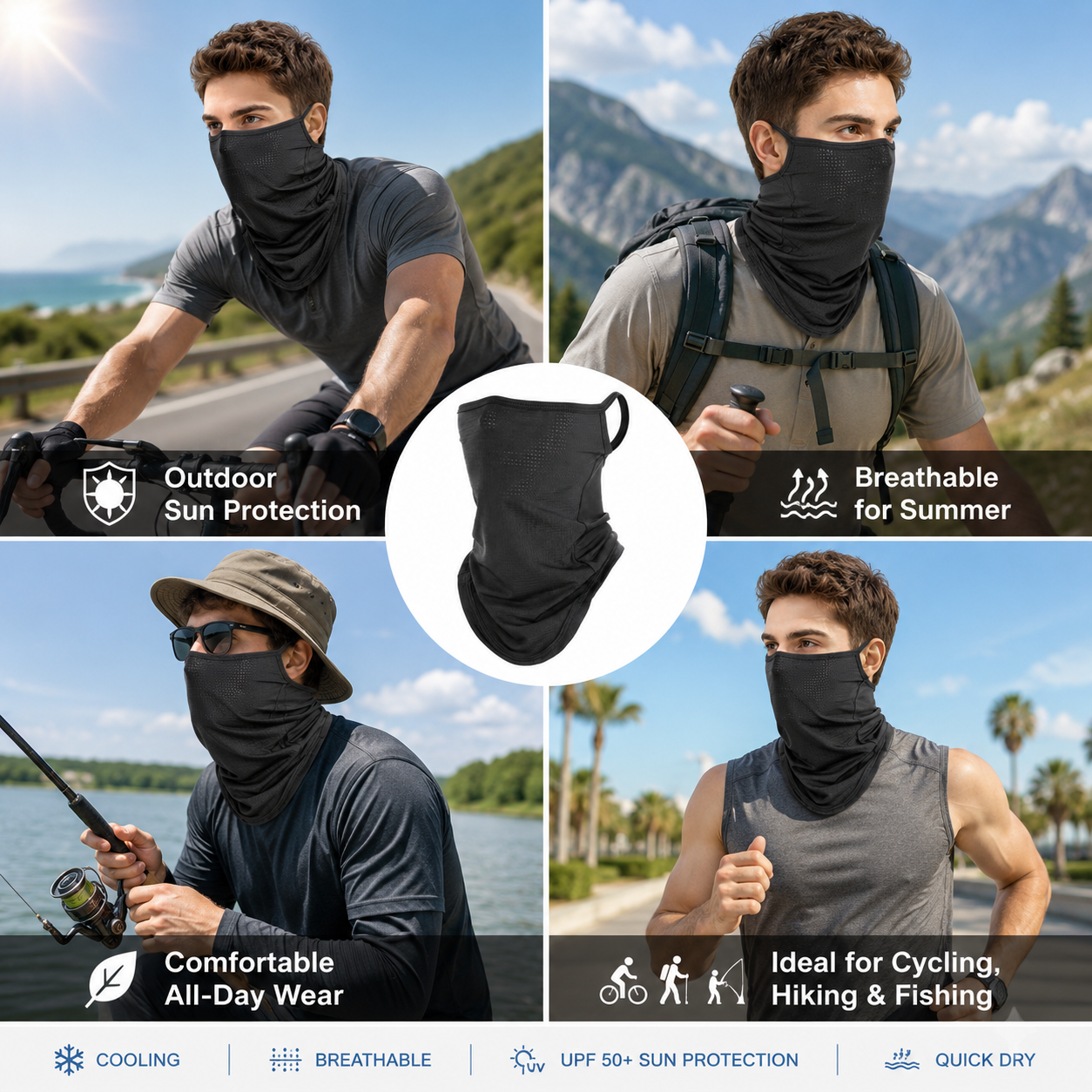 Breathable Quick-Dry Neck Gait - Respirator Half Face บทวิจารณ์และราคา