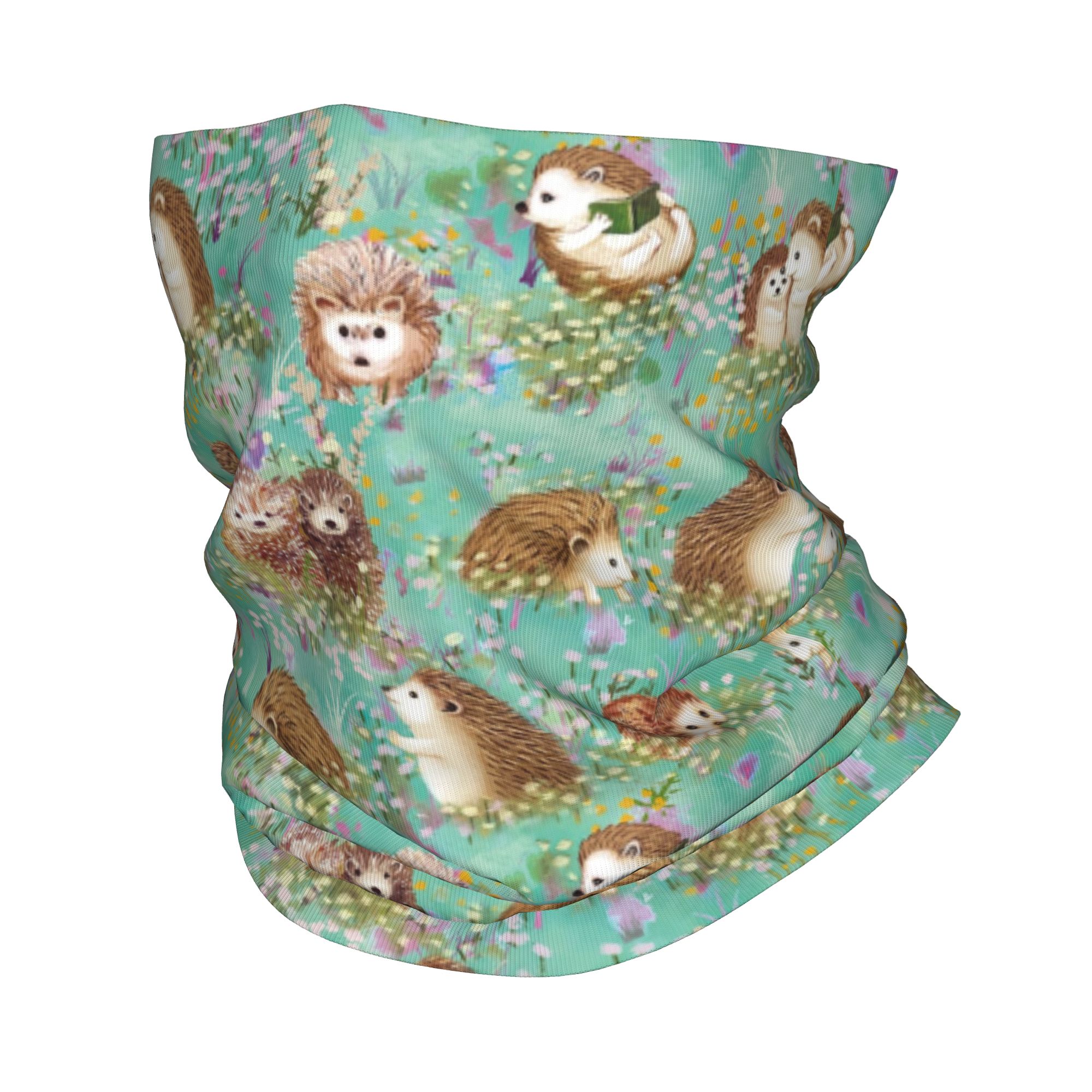Autumn Hedgehog Spring Floral  - Neck Gaiter Face Cover บทวิจารณ์และราคา