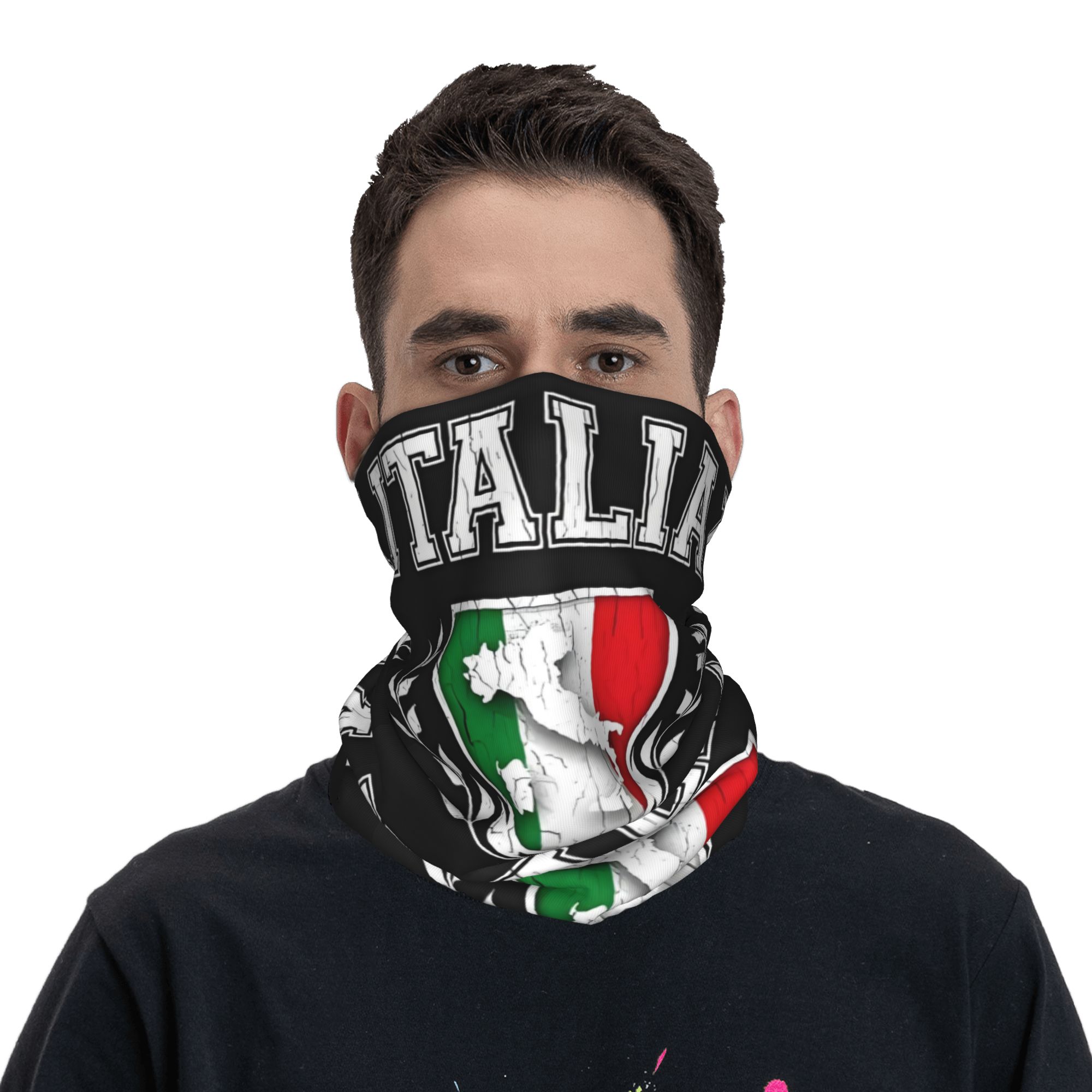 Custom Italy Flag Bandana Neck - Neck Gaiter Face Cover บทวิจารณ์และราคา