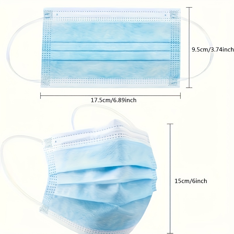 200Pcs Thickened Blue Disposab - Disposable Mask Blue บทวิจารณ์และราคา