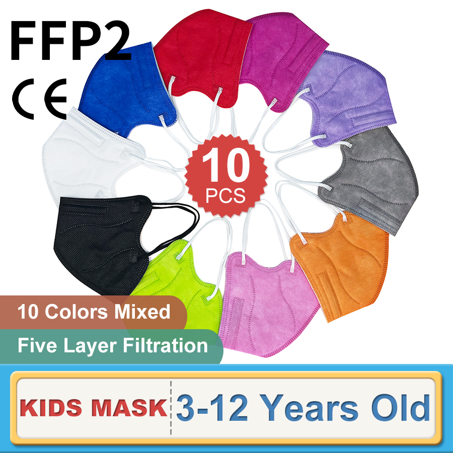 10PCS Children FFP2 Face Mask  - Kn95 Respirator Mask บทวิจารณ์และราคา