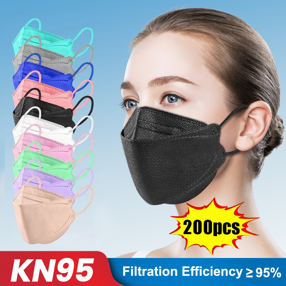 10-200pcs ffp2 mascarillas CE  - Anti Pollution Mask บทวิจารณ์และราคา