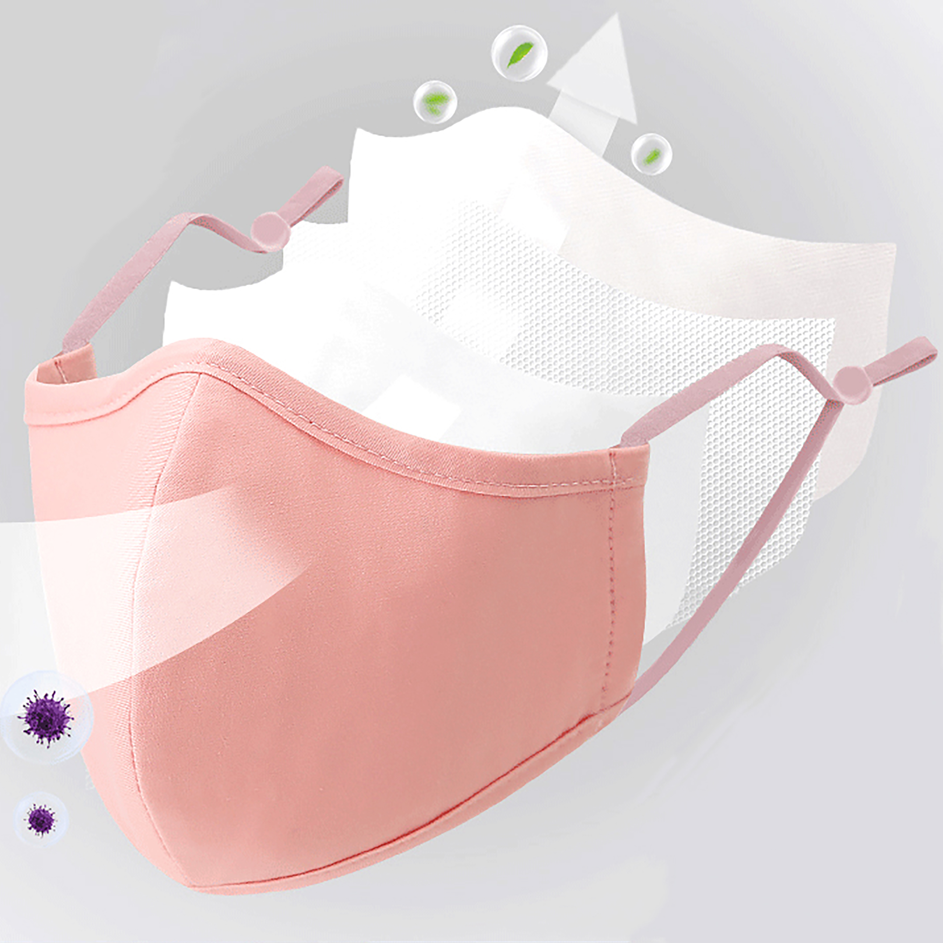 4 Styles New Upgrade Cotton Fa - Cloth Face Mask Washable บทวิจารณ์และราคา