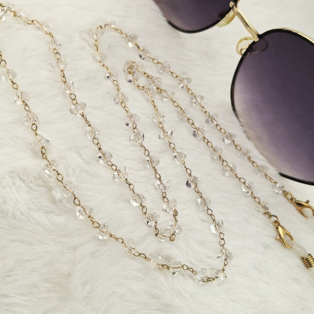 Triangle Crystal Eyeglass Hold - Mask Chain Holder บทวิจารณ์และราคา