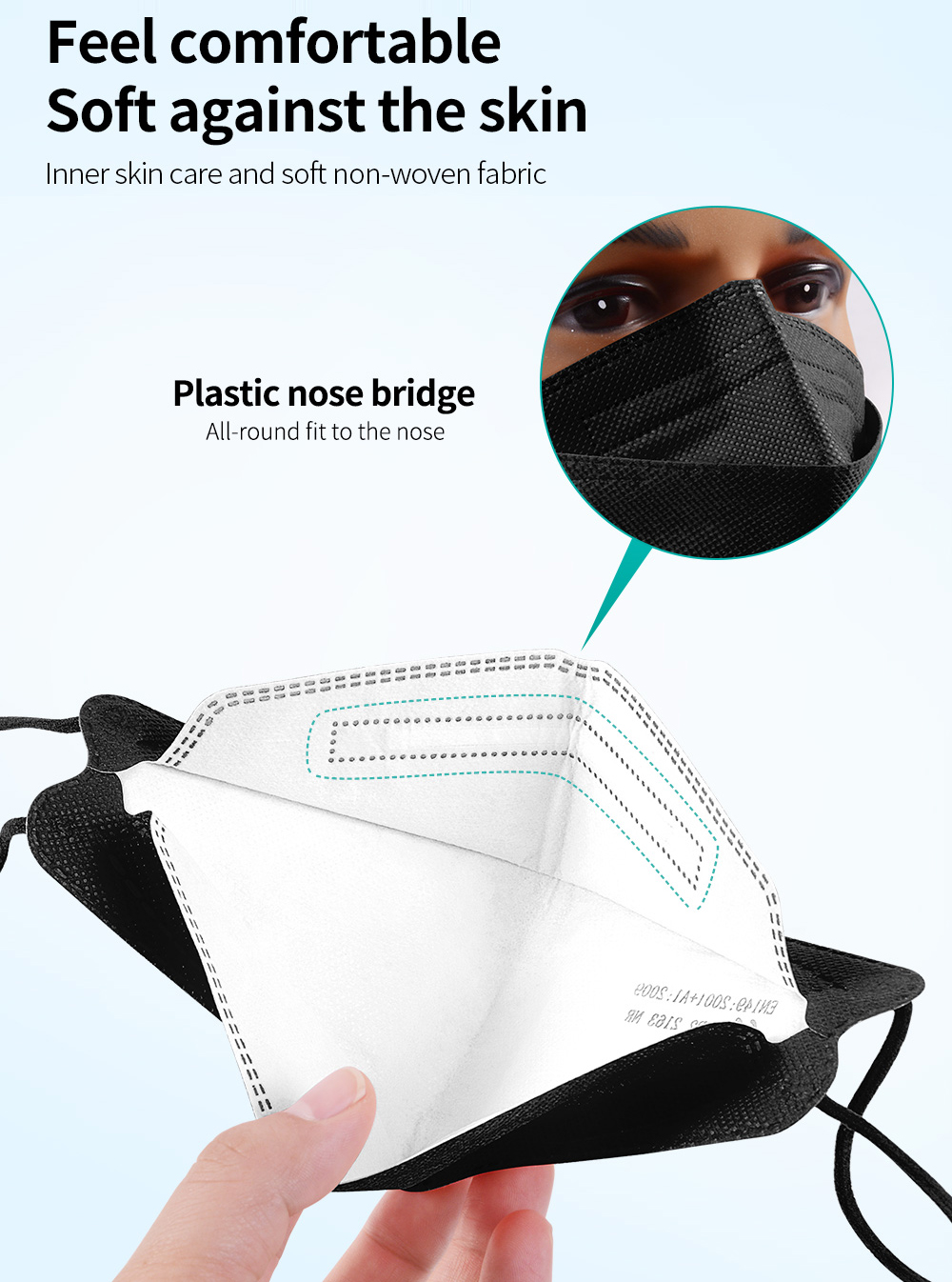 fpp2 CE Protective maske anti  - Disposable Surgical Mask บทวิจารณ์และราคา