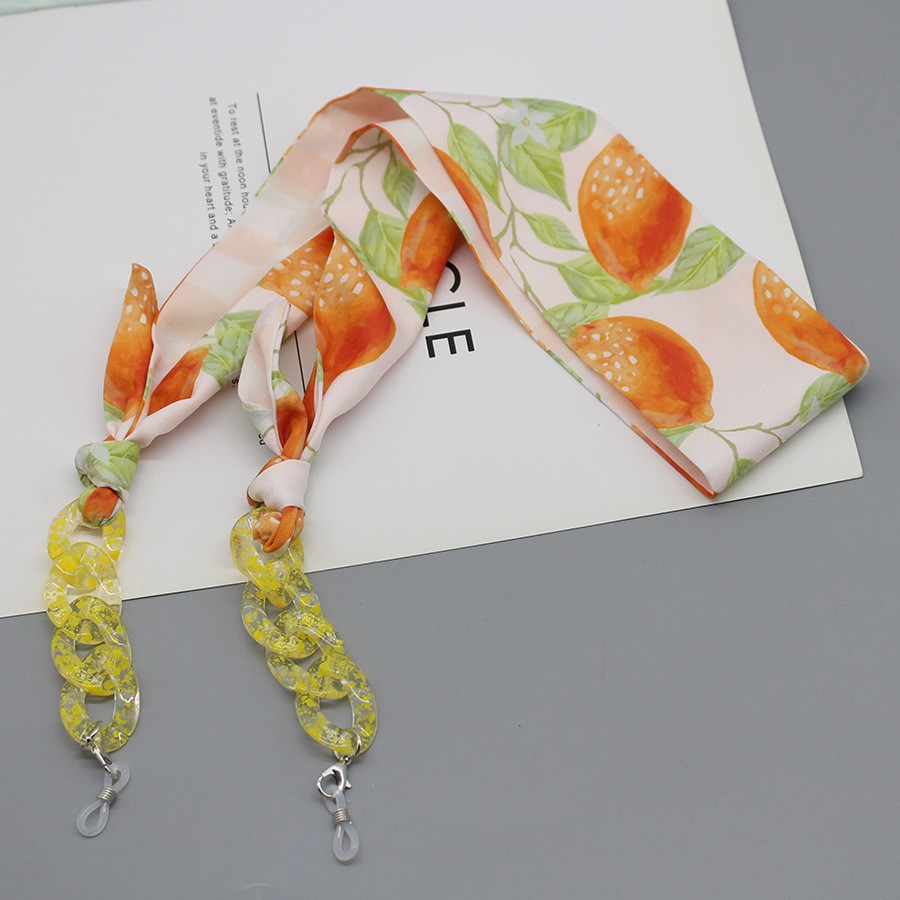 Bohemia Print Silk Scarf Glass - Mask Chain Holder บทวิจารณ์และราคา