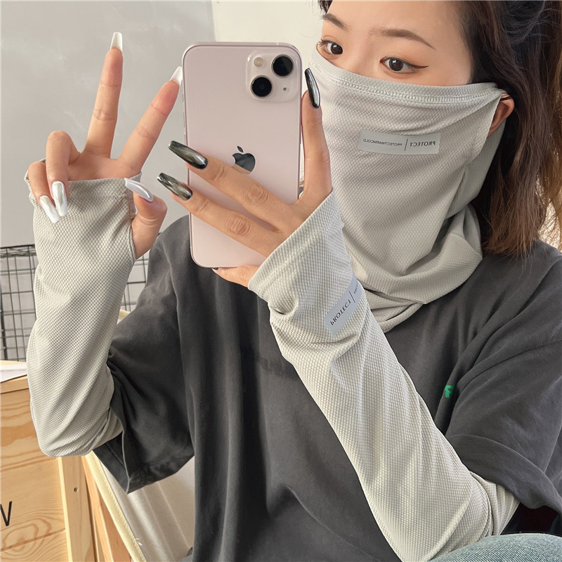 2Pcs Set Sun UV Protection Arm - Sports Mask Breathable บทวิจารณ์และราคา