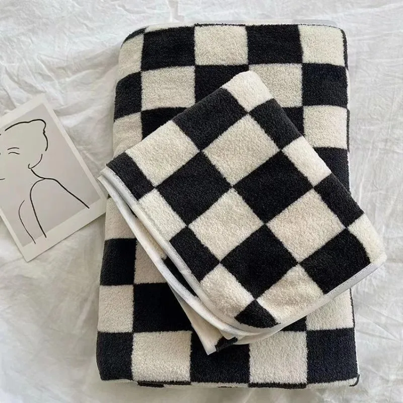 Checkerboard Pattern Bath Towe - Cloth Face Mask Washable บทวิจารณ์และราคา