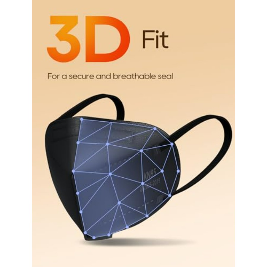 KN95 Face Masks 50 Pack for Ad - Black Face Mask Pack บทวิจารณ์และราคา