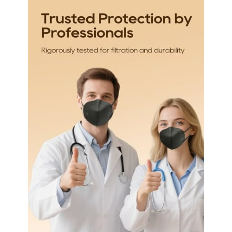 KN95 Face Masks 50 Pack for Ad - Black Face Mask Pack บทวิจารณ์และราคา