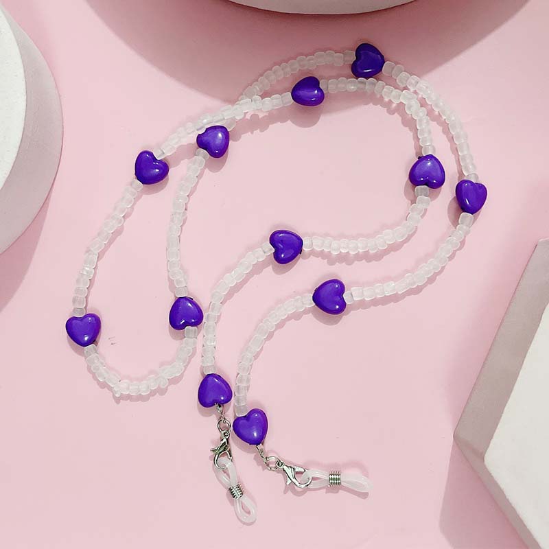 Trendy Peach Heart Anti Slip R - Mask Chain Holder บทวิจารณ์และราคา